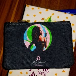 Too Faced " Envy " vintage pouch